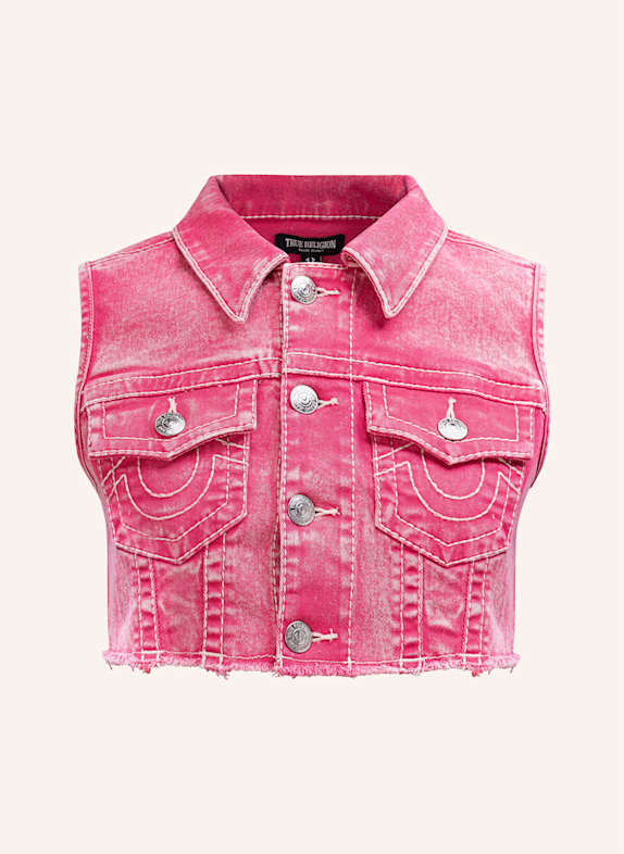 TRUE RELIGION Jeansweste BIG T PINK