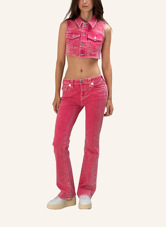 TRUE RELIGION Jeansweste BIG T PINK