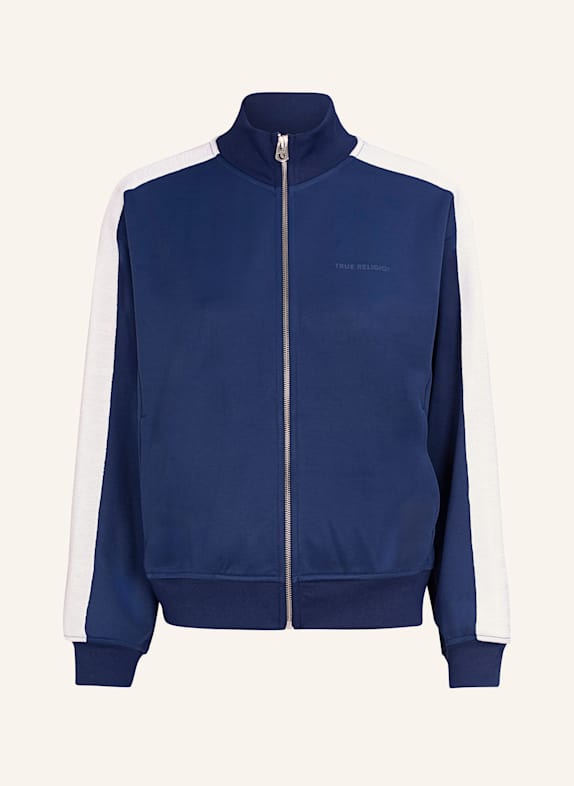 TRUE RELIGION Trainingsjacke TAYLOR mit Galonstreifen BLAU
