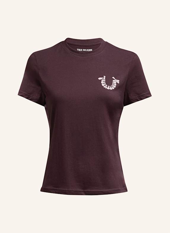 TRUE RELIGION T-Shirt DUNKELROT