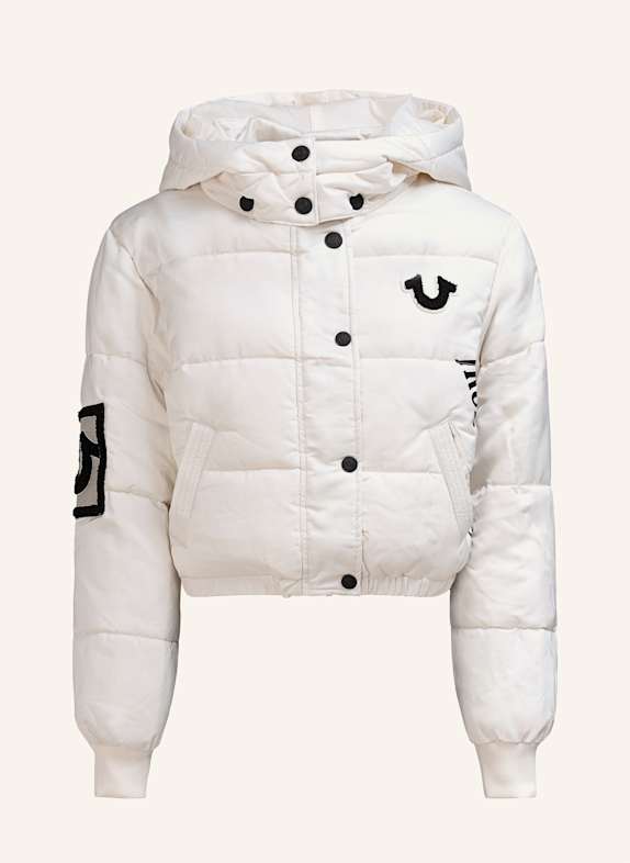 TRUE RELIGION Cropped-Puffer-Jacke WEISS