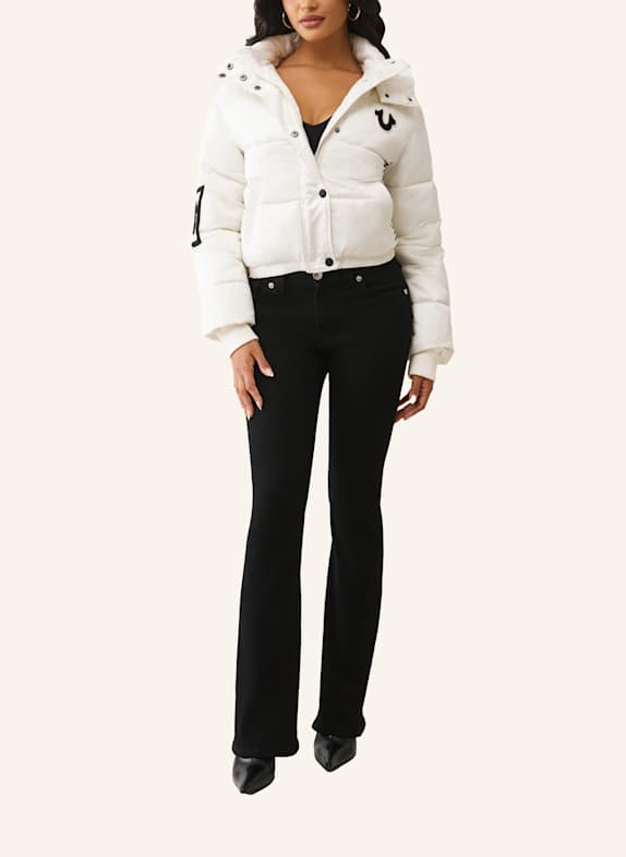 TRUE RELIGION Cropped-Puffer-Jacke WEISS