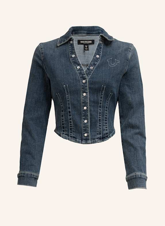 TRUE RELIGION Jeanshemd SNATCHED BLAU