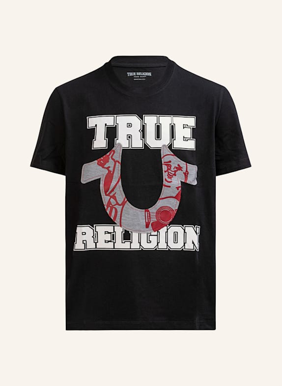 TRUE RELIGION T-Shirt HORSESHOE SCHWARZ