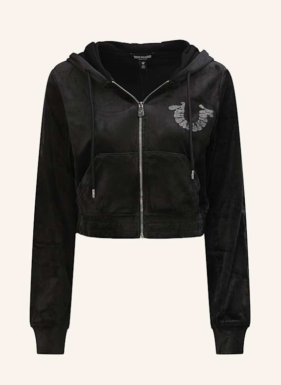 TRUE RELIGION Zip-Hoodie SCHWARZ