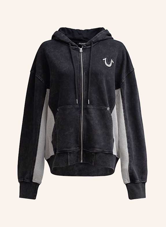 TRUE RELIGION Zip-Hoodie SCHWARZ