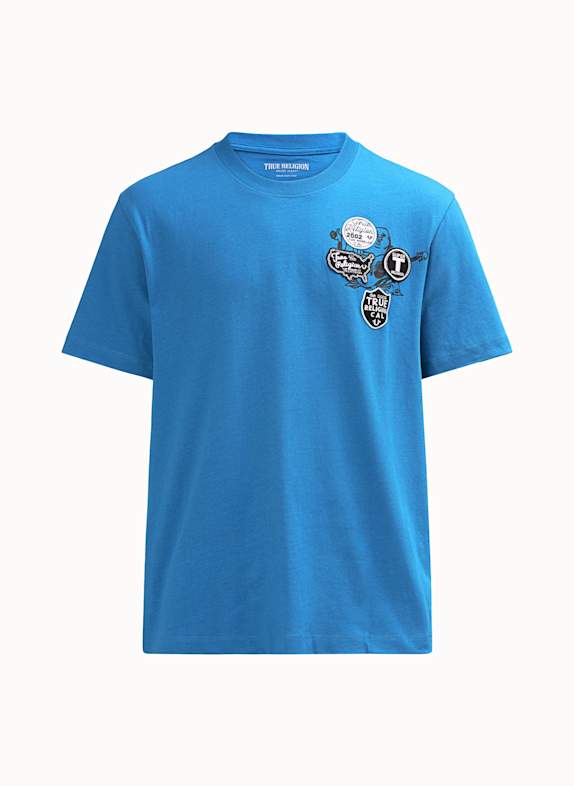 TRUE RELIGION T-Shirt UNIVERSITY BLAU