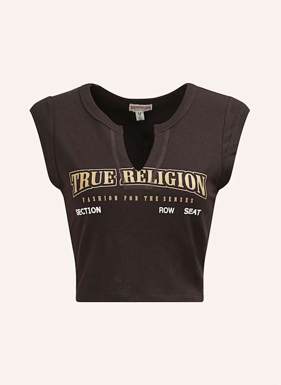 TRUE RELIGION V-Neck NOTCH BRAUN