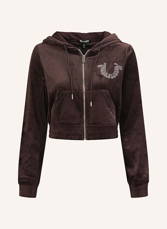 TRUE RELIGION Zip-Hoodie BRAUN