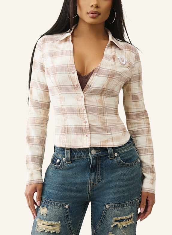 TRUE RELIGION Karohemd BRAUN/ BEIGE