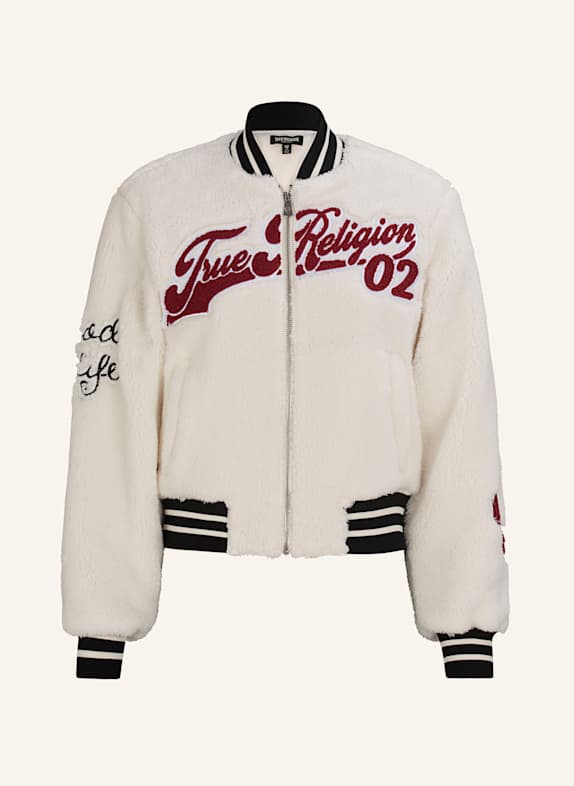 TRUE RELIGION Collgejacke CHENILLE BOMBER WEISS