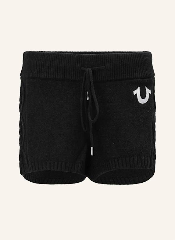 TRUE RELIGION Sweatshorts EMBROIDERED SCHWARZ