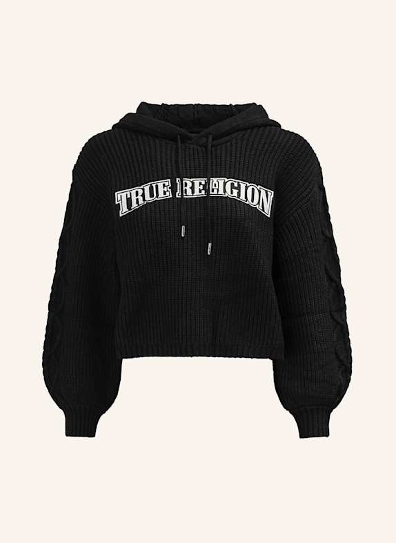 TRUE RELIGION Hoodie EMBROIDERY SCHWARZ