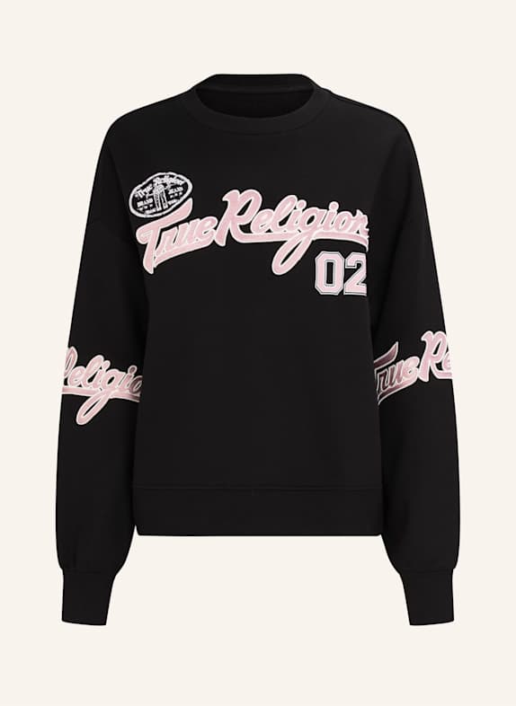 TRUE RELIGION Sweatshirt EMBROIDERY SCHWARZ