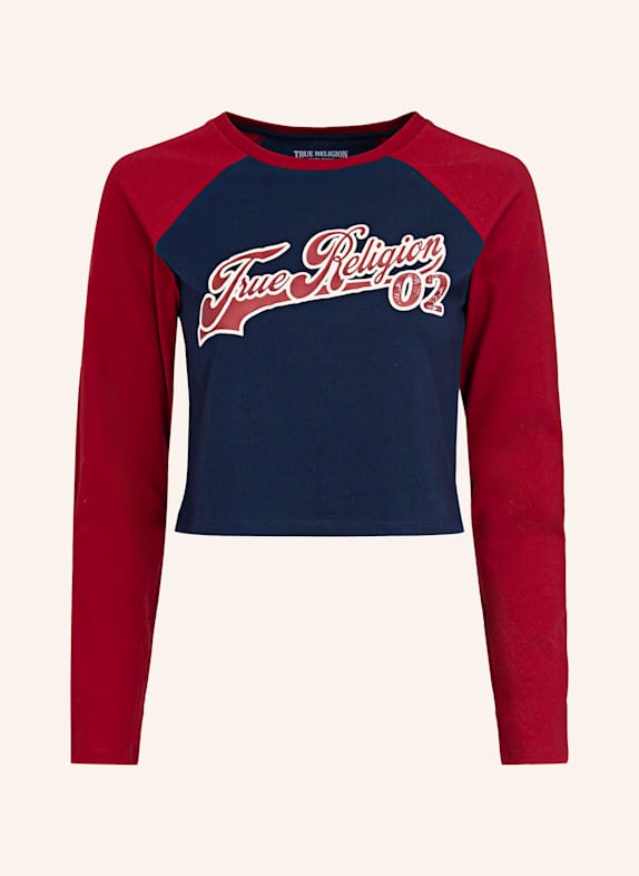 TRUE RELIGION Longsleeve CONTRAST BLAU/ ROT