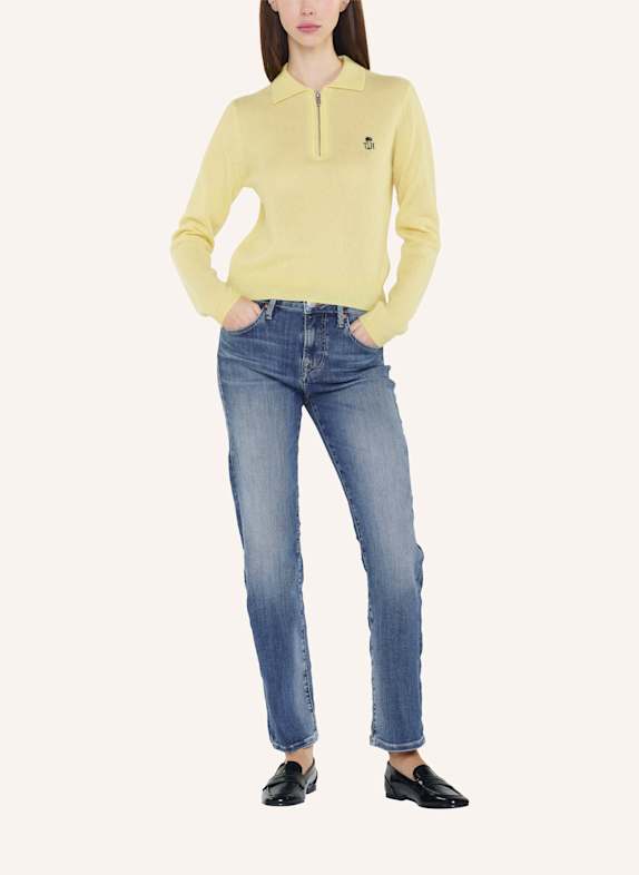 TRUE RELIGION Strick-Poloshirt AMARA GELB