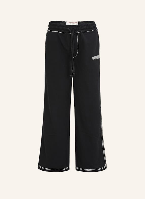 TRUE RELIGION Jogginghose TAPED SUPER T SCHWARZ