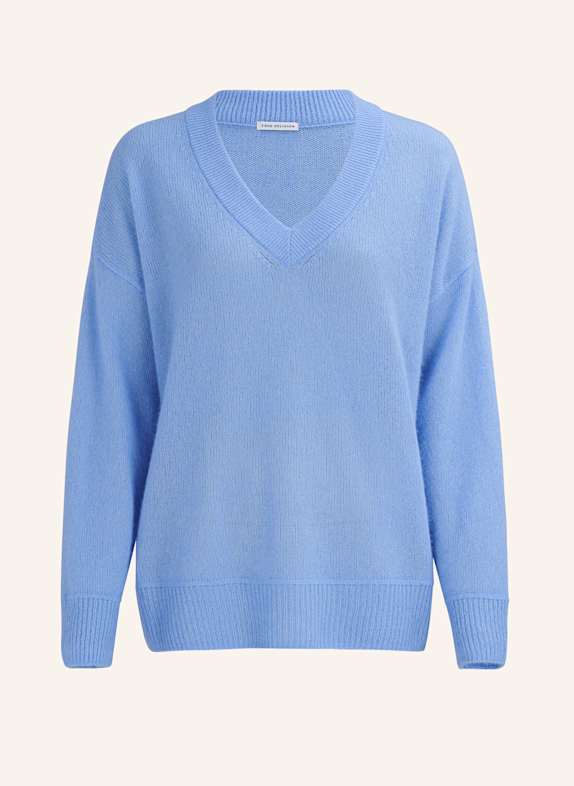 TRUE RELIGION Pullover V-Neck AMARA BLAU