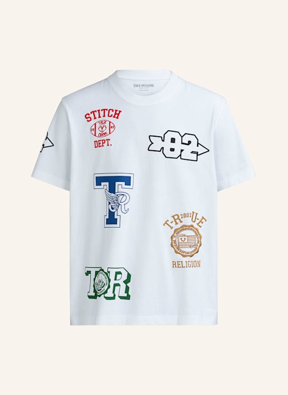 TRUE RELIGION T-Shirt EMBROIDERY WEISS