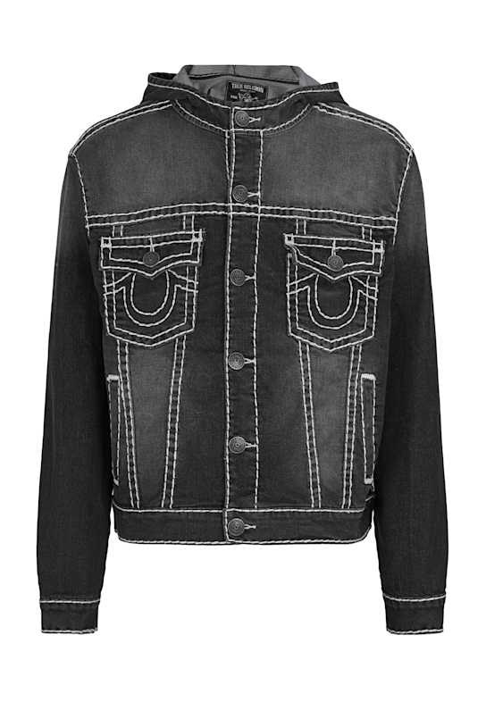 TRUE RELIGION Jeansjacke SCHWARZ