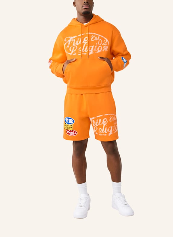 TRUE RELIGION Hoodie PATCH ORANGE
