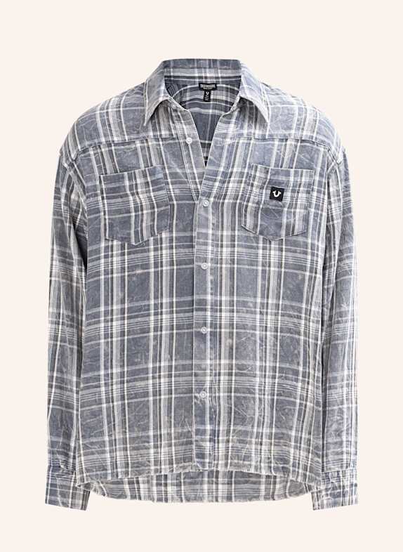 TRUE RELIGION Flannellhemd BLAU