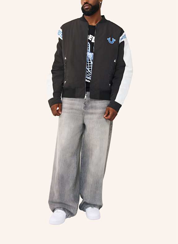 TRUE RELIGION Chopper JACKE SCHWARZ/ WEISS