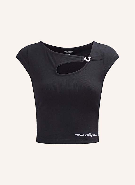 TRUE RELIGION Rib-Top CRYSTAL SCHWARZ