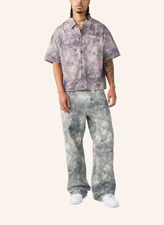 TRUE RELIGION Jeans VINNY Tie Dye Camo GRAU/ WEISS