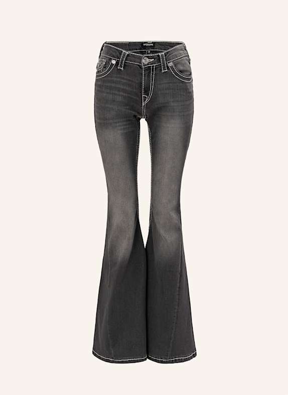 TRUE RELIGION Flared-Jeans SCHWARZ