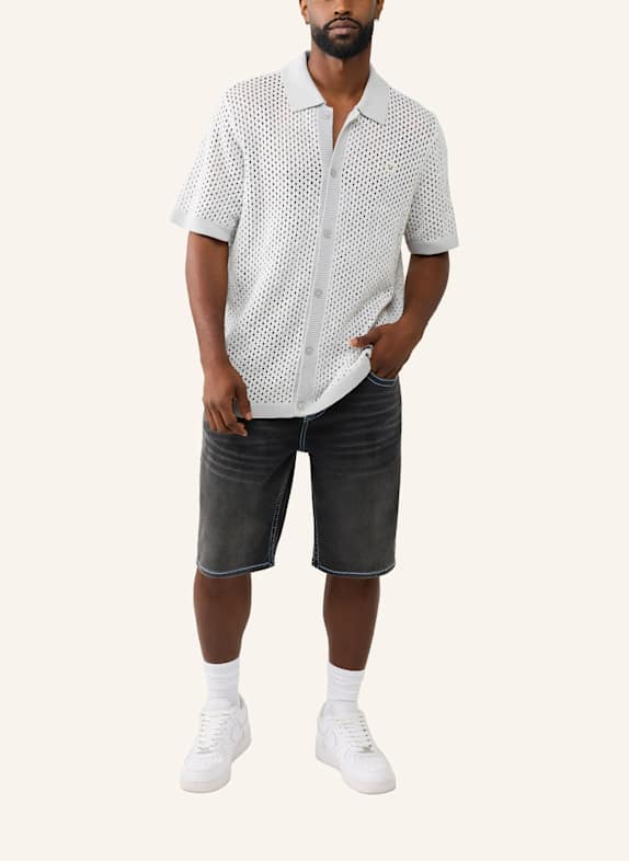 TRUE RELIGION Strickshirt HELLGRAU