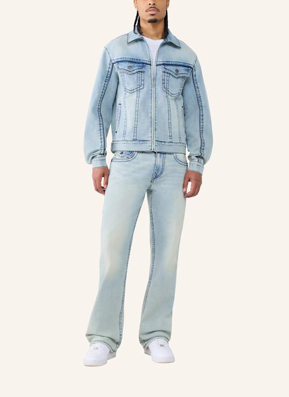 TRUE RELIGION Jeansjacke BIG T MOTO HELLBLAU