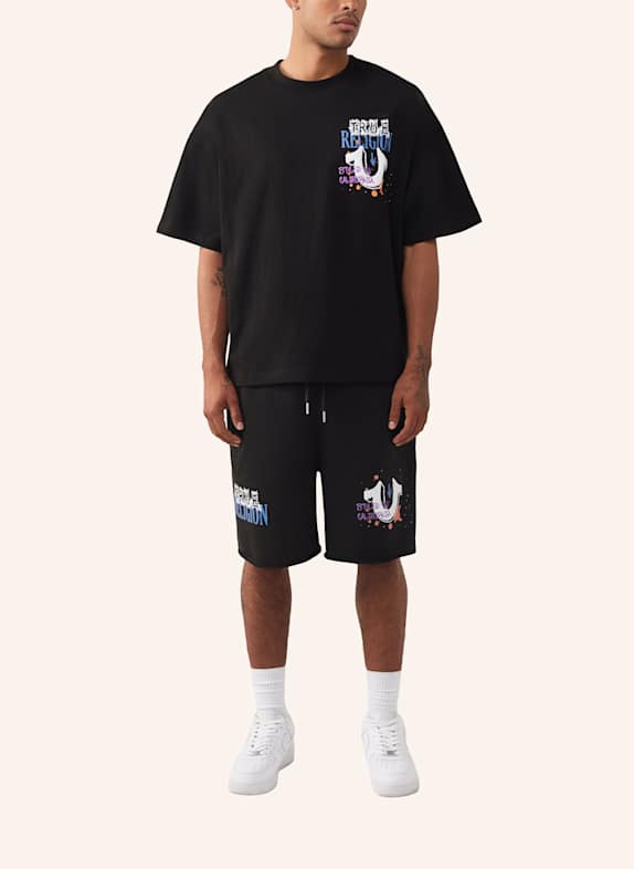 TRUE RELIGION T-Shirt CONCERT BUUDHA SCHWARZ