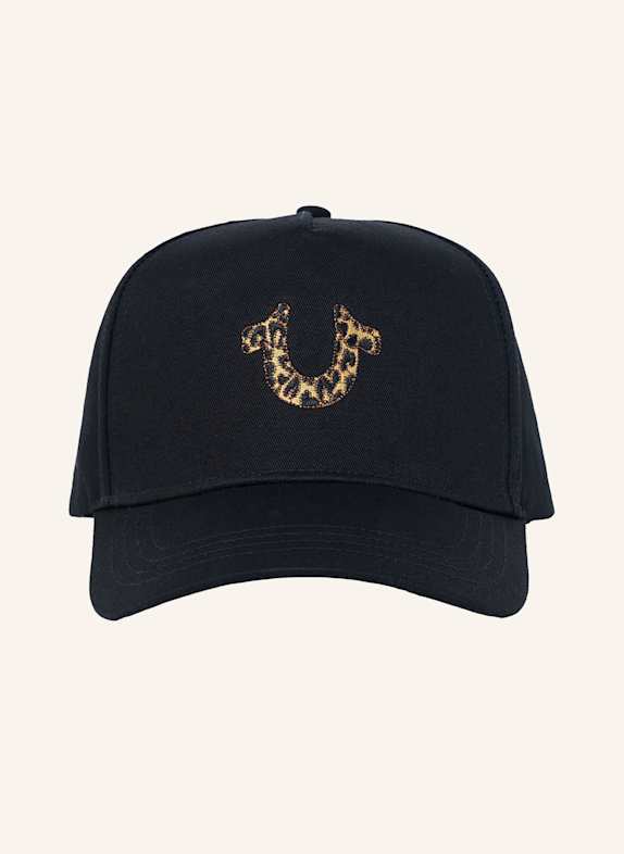 TRUE RELIGION Cap Leopard SCHWARZ