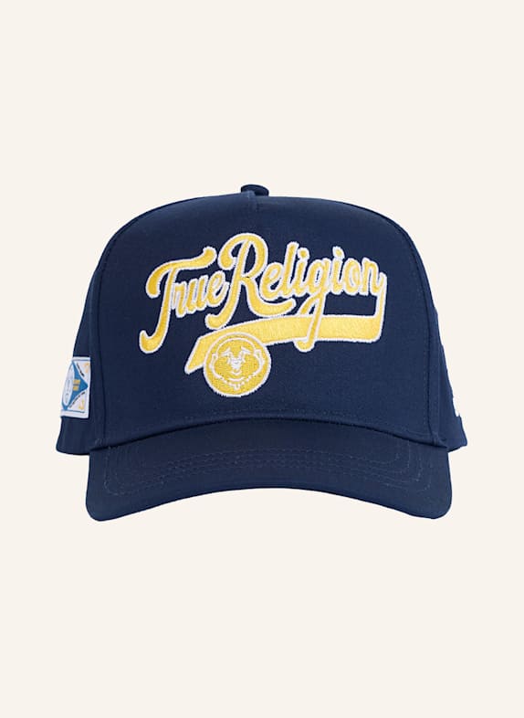TRUE RELIGION Cap SWOOSH-LOGO BLAU