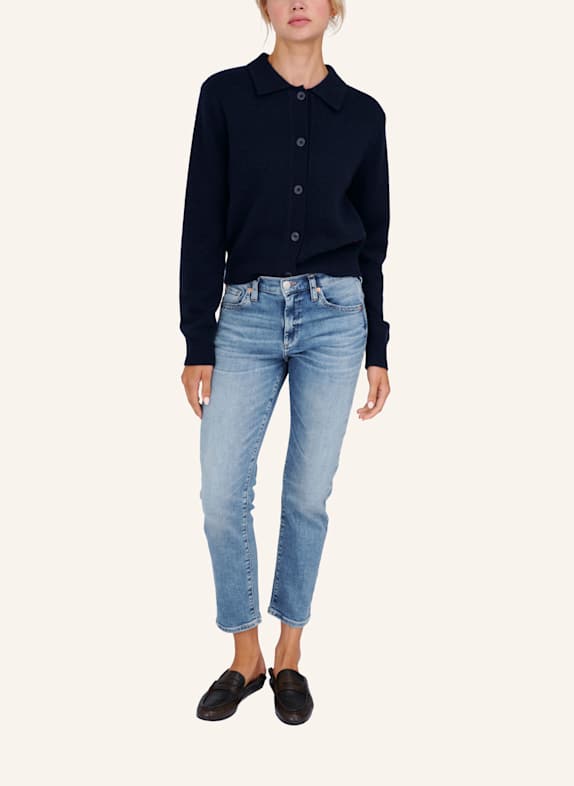 TRUE RELIGION Strickjacke POLO CHUNKY DUNKELBLAU