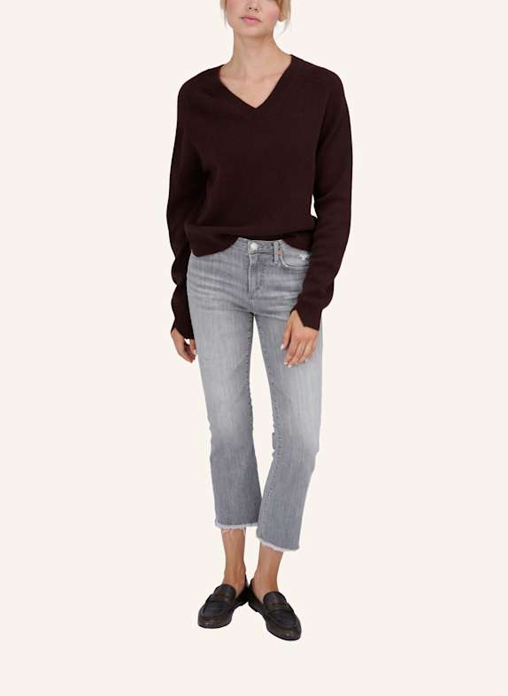 TRUE RELIGION Strickpullover V-Neck  MC COCO BRAUN