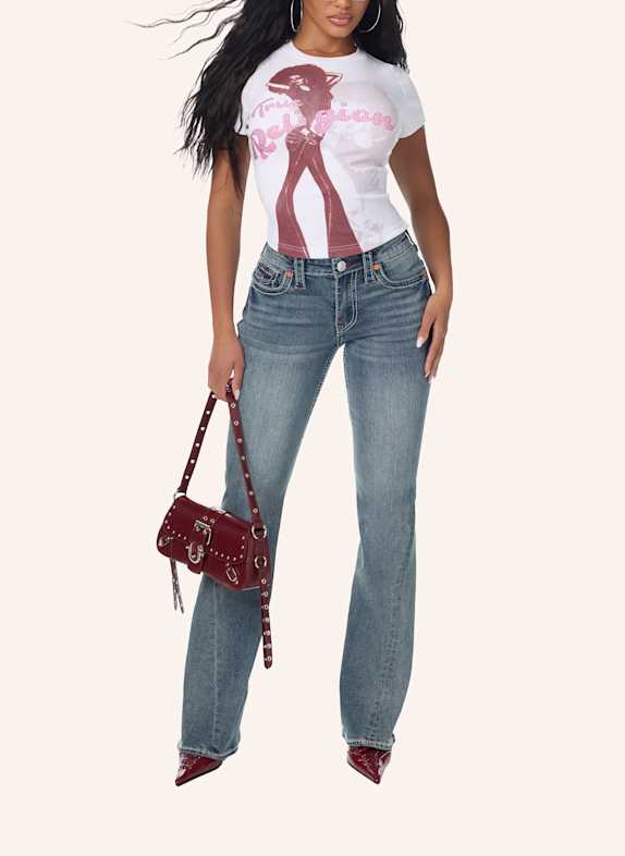 TRUE RELIGION T-Shirt CRYSTAL FOXY WEISS