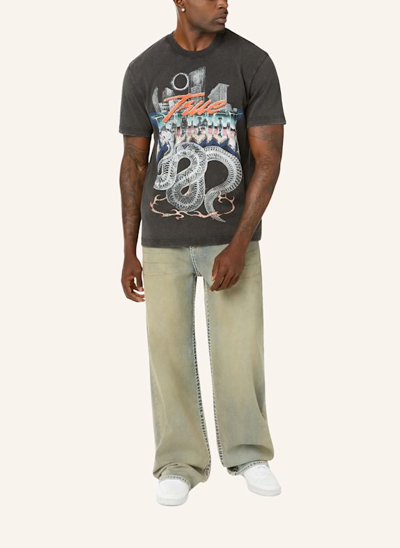 TRUE RELIGION T-Shirt SNAKE SCHWARZ