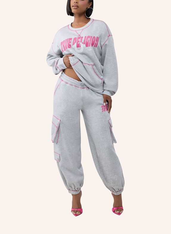 TRUE RELIGION Sweatpant CRYSTAL GRAU
