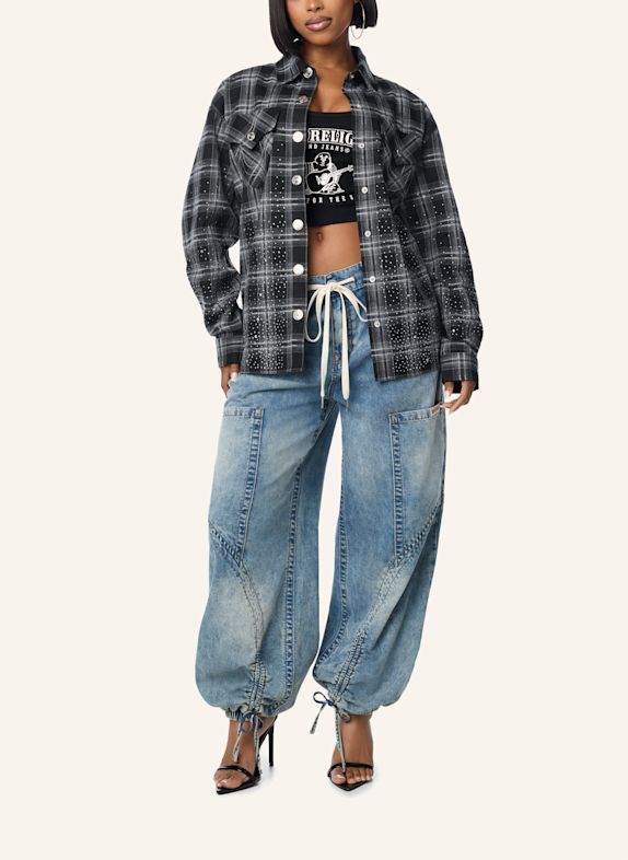 TRUE RELIGION Hemd OMBRÉ CRYSTAL SCHWARZ