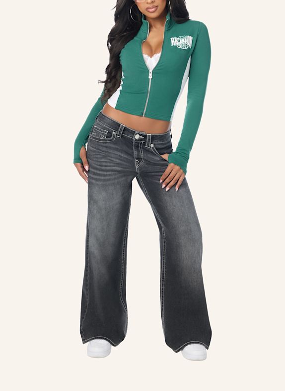 TRUE RELIGION Zip-Jacke TERRY GRÜN