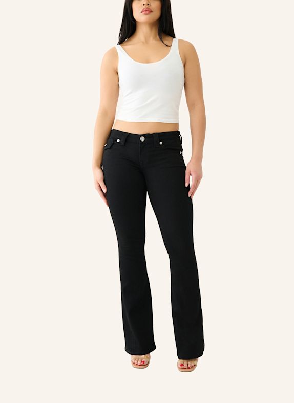 TRUE RELIGION Jeans JOEY Low Rise Flare SCHWARZ