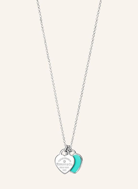 TIFFANY & Co. Naszyjnik RETURN TO TIFFANY™ ze srebra próby 925, w kolorze Tiffany Blue® z brylantami SREBRNY