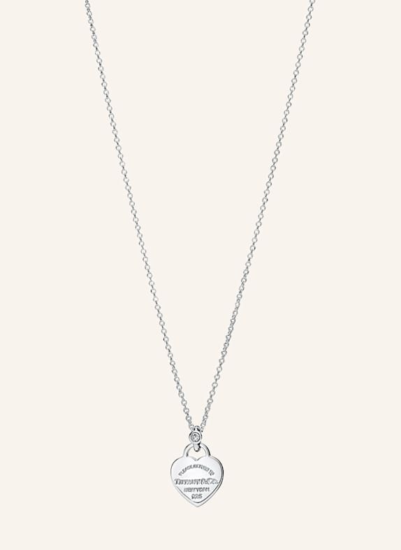 TIFFANY & Co. Naszyjnik RETURN TO TIFFANY™ ze srebra próby 925 z jednym diamentem SREBRNY