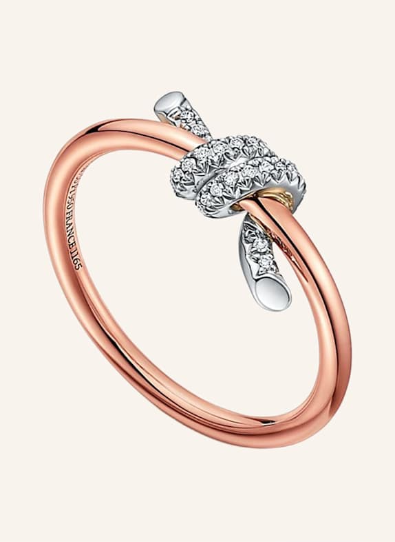 TIFFANY & Co. Ring TIFFANY KNOT aus 18 Karat Roségold und Platin mit Diamanten ROSÉGOLD/ SILBER