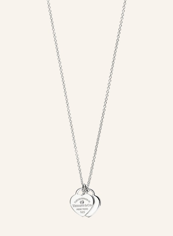 TIFFANY & Co. Naszyjnik z zawieszką w kształcie serca RETURN TO TIFFANY™ ze srebra sterling, z diamentem SREBRNY