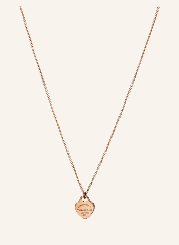 TIFFANY & Co. Naszyjnik z zawieszką w kształcie serca RETURN TO TIFFANY™ z 18-karatowego różowego złota RÓŻOWOZLOTY