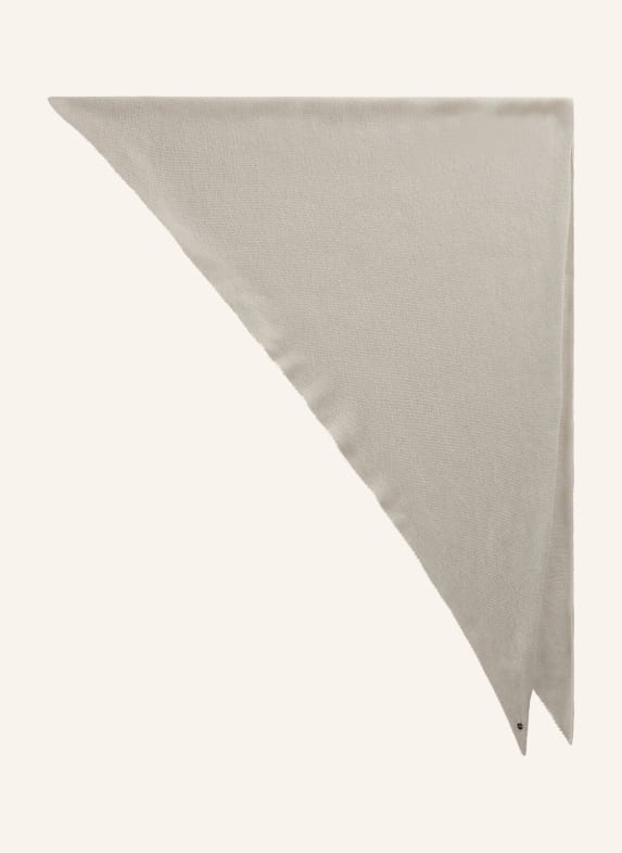 CODELLO Linksgestricktes Premium Dreieckstuch aus Wolle und Kaschmir BEIGE