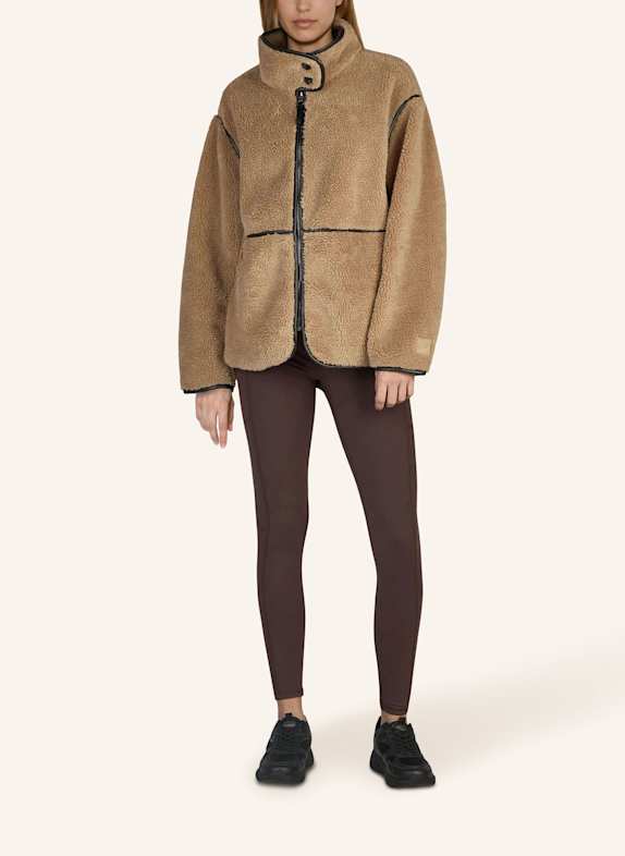 Fabletics Outdoor-Jacke TEDDY MID-LENGTH HELLBRAUN